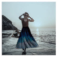 Load image into Gallery viewer, Skirt Ombré Aquarium midi cover-up skirt / mini dress insta glam - beach event photography / pool swim cover-up