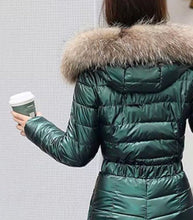 Load image into Gallery viewer, Emerald Nightingale snowsuit ski green one-piece skisuit jumpsuit winter snow suit NWT M Spring Break 2023 new puffer one-piece