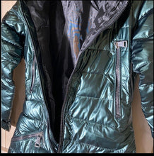 Load image into Gallery viewer, Emerald Nightingale snowsuit ski green one-piece skisuit jumpsuit winter snow suit NWT M Spring Break 2023 new puffer one-piece