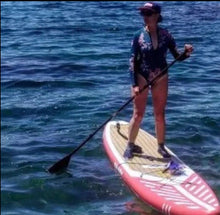 Load image into Gallery viewer, UPF Rashguard black leopard or teal turquoise coral peach white blue green hibiscus swimsuit slimming surf beach pool lake snorkel beach