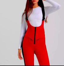 Load image into Gallery viewer, nwt Shred RED ski BIB black stripe adjustable fit insulated women’s snow pants + suspenders waterproof winter Shore and Skyline XS M purple