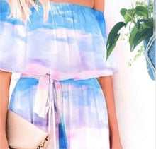 Load image into Gallery viewer, S-3XL Blanca Boho maxi / light beach - friendly ruffled campesino / destination quince wedding baby shower / flowy floral print airy Puebla