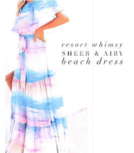 Load image into Gallery viewer, S-3XL Blanca Boho maxi / light beach - friendly ruffled campesino / destination quince wedding baby shower / flowy floral print airy Puebla