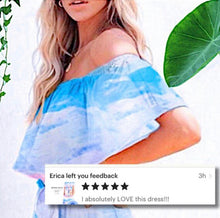 Load image into Gallery viewer, S-3XL Blanca Boho maxi / light beach - friendly ruffled campesino / destination quince wedding baby shower / flowy floral print airy Puebla