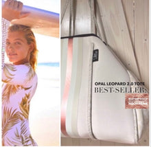 Load image into Gallery viewer, S - XL UPF Rashguard Sunset Palms surfsuit swimsuit cream white chill beige sun-kissed khaki beach pool surf swim women feminine modest one-piece