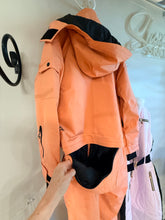 Load image into Gallery viewer, nwt DESTROYER in CORAL snowsuit snowboard ski suit + gaiters hood
