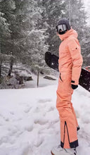Load image into Gallery viewer, nwt DESTROYER in CORAL snowsuit snowboard ski suit + gaiters hood
