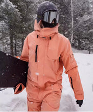 Load image into Gallery viewer, nwt DESTROYER in CORAL snowsuit snowboard ski suit + gaiters hood
