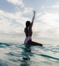 Load image into Gallery viewer, S-L Swimsuit: Faded Feathers ruffled one-piece ( white cream beige gold ivory ) summer women pool beach
