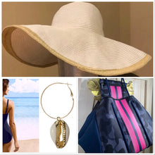 Load image into Gallery viewer, m - xxl: USS Navy blue or Daytona Pink SWIM - one-piece modest swimsuit w ruched tummy / waist forgiving &gt; vacation holiday beach pool lake
