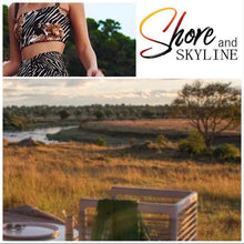 Load image into Gallery viewer, Swim Set SERENGETI swimsuit bikini + cover-up dress / midi or maxi skirt
