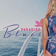 Load image into Gallery viewer, S-XXL new Paradise Blues halter rashguard UPF sleeveless swimsuit modest blue pink fully there swimwear
