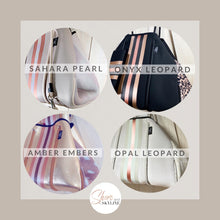 Load image into Gallery viewer, SAHARA PEARL 2-in-1 Neoprene Tote Crossbody sand khaki dusty rose camo rose-gold beige khaki bag waterproof purse beach birthday memorial
