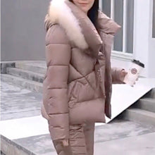 Load image into Gallery viewer, Winter Warm Taupe Puffer separates ski jacket or snow pant coordinate pieces womens Sz XS S M L XL beige cabin cozy quilted insulated
