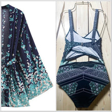 Load image into Gallery viewer, new UPF Black • Jade longsleeve swimsuit S-XL or one-shoulder one piece Emerald • Mist - sz L green gold geometrics modest edgy unique
