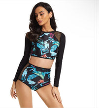 Load image into Gallery viewer, S - 2XL surf crop swimsuit GJWHF two-piece rocker floral Summer 2022
