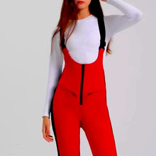 Load image into Gallery viewer, nwt ski BIB adjustable fit in Shred RED or HP Purple waterproof snow insulation - Picture 16 of 16
