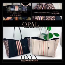 Load image into Gallery viewer, Neoprene TOTE - Amethyst Lagoon: violet purple blue bag +weathered aqua turquoise teal Beach Pool Lake Travel catch-all waterproof washable
