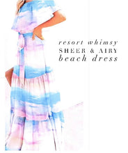 Load image into Gallery viewer, S-3XL Miami (bright) Ombré Maxi - peasant dress + Rain (pastel) Ombré / Boho floral water friendly smooth airy beach baby shower photography
