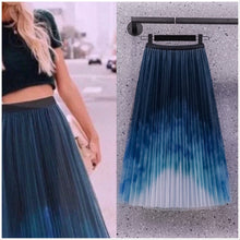 Load image into Gallery viewer, Skirt Ombré Aquarium midi cover-up skirt / mini dress insta glam - beach event photography / pool swim cover-up
