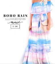 Load image into Gallery viewer, S-3XL Miami (bright) Ombré Maxi - peasant dress + Rain (pastel) Ombré / Boho floral water friendly smooth airy beach baby shower photography
