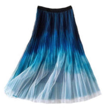 Load image into Gallery viewer, Skirt Ombré Aquarium midi cover-up skirt / mini dress insta glam - beach event photography / pool swim cover-up
