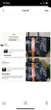 Load image into Gallery viewer, nwt Camo Luxe Rose 2.0 Neoprene Tote Bag + luminous metallic ROSE GOLD stripes w added top zip closure women light purse waterproof ShoreAndSkyline Shore and Skyline
