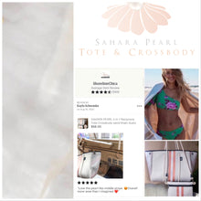 Load image into Gallery viewer, S - XL UPF Rashguard Sunset Palms surfsuit swimsuit cream white chill beige sun-kissed khaki beach pool surf swim women feminine modest one-piece
